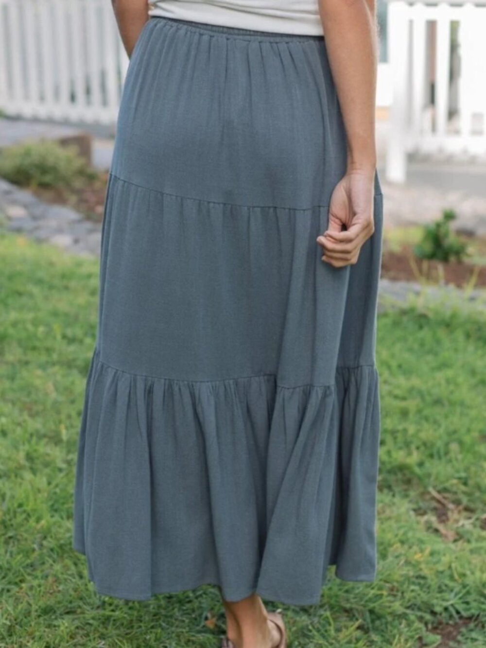 Neuflora Charleston Skirt - Dusty Blue - Picture 3 of 6